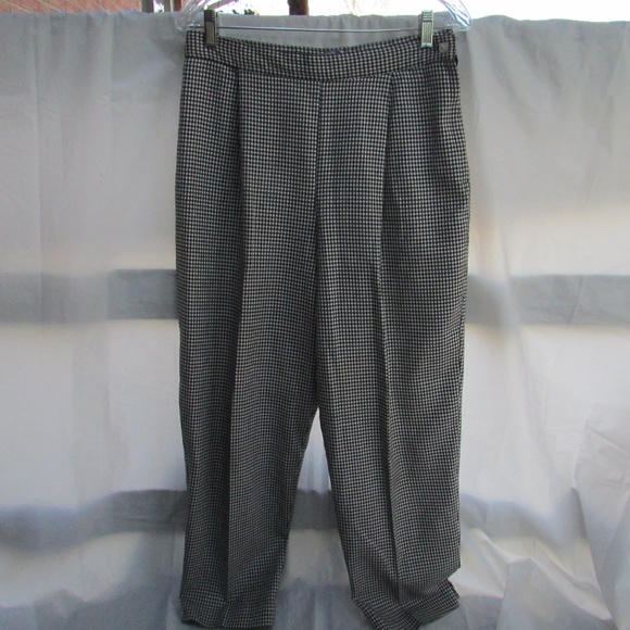 Inclinations Pants - Classic Black and White Checkered Wide Leg Pants